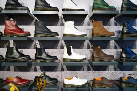 Dr Martens boots display