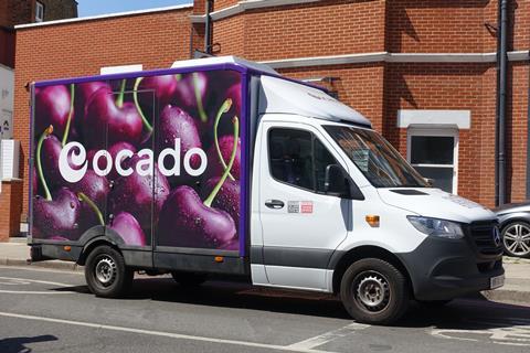 Ocado home delivery vehicle