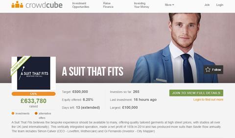 A Suit That Fits has extended its crowdfunding campaign after an initial success