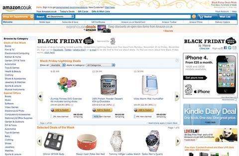 Amazon led with a Black Friday event
