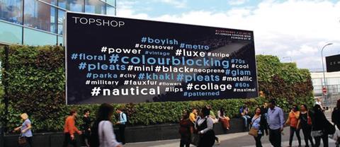 Topshop partners with Twitter to aggregate  LFW trends