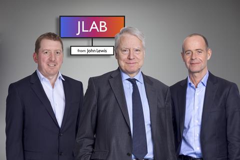From left to right: John Lewis retail director Andrew Murphy, IT director Paul Coby and technology entrepreneur Stuart Marks are launching a start-up incubator