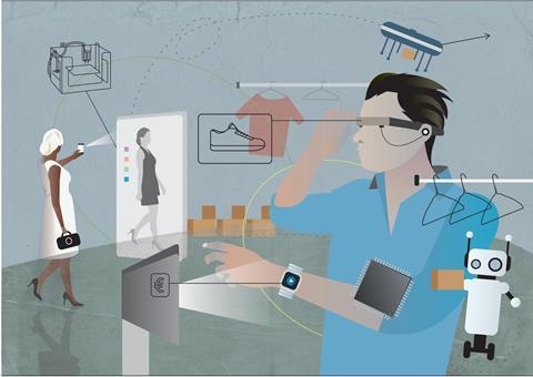 How retailers can create the ultimate tech-enabled store (illustration by Leon Mussche).