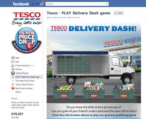 Tesco developed a game, the Tesco Delivery Dash, which improves customer engagement.