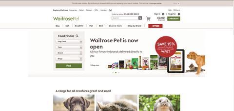 Waitrose's new pets website