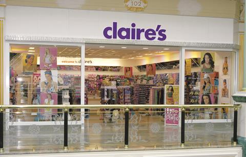 Claire's storefront