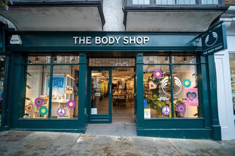 The Body Shop store exterior, Guildford