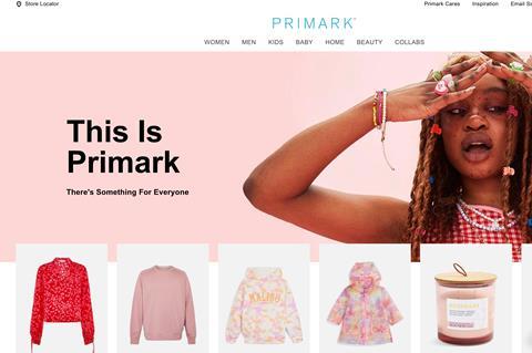 Primark Website Launch - Homepage Hero Shot
