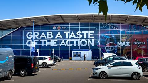 PepsiCo wraparound ads covering Tesco Wembley