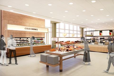 Benugo and John Lewis in-store cafe render