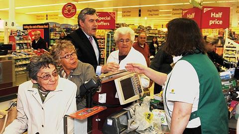 Gordon Brown chose a Morrisons store to kick off his election campaign