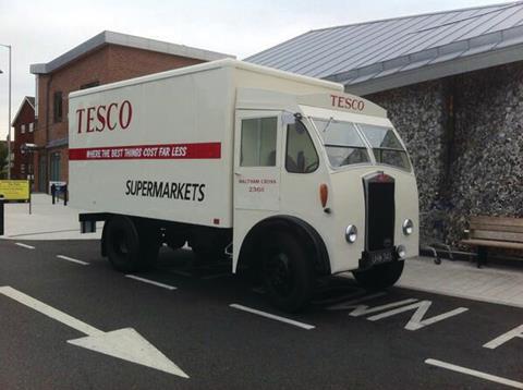 Tesco’s took shoppers at its Sheringham branch back with a vintage truck parked outside the store heralding the retailer’s prices.