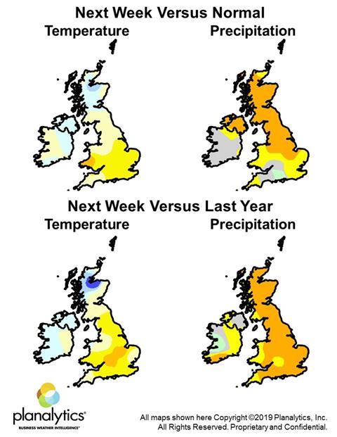 Weather maps 1 April 2019