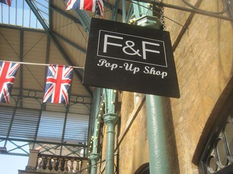 Tesco’s F&F pop-up in Covent Garden