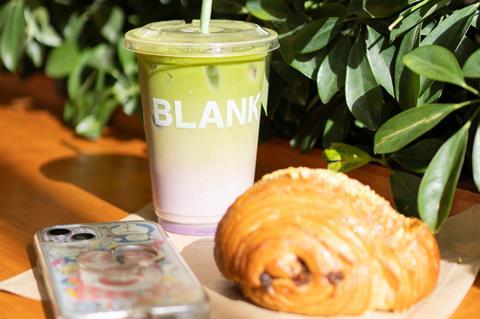 Blank Street drink and pastry