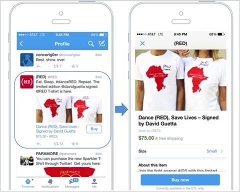 Twitter is trialling a buy button on the social network