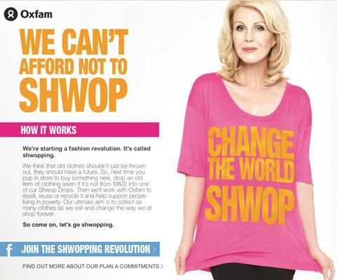 Joanna Lumley fronting a Shwopping ad 