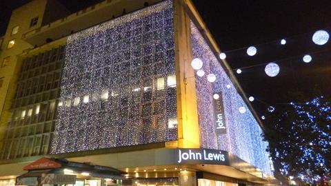 John Lewis Oxford Street was lit up for Christmas