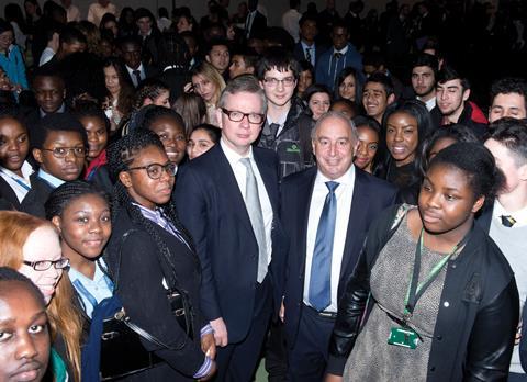 Michael Gove was on hand at Highgate School last week for the unveiling of Arcadia tycoon Sir Philip Green’s work experience scheme
