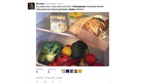 The Co-op has been running a #shelfie campaign on Twitter to help cut food waste