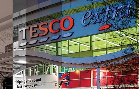 Grocery giant Tesco is beginning to feel the benefits of its recovery programme despite a further sales fall in the first quarter.