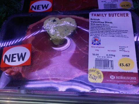 Morrisons sells Valentine Steak