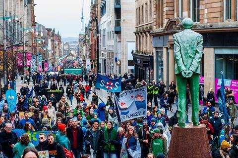 Extinction Rebellion protest in Glasgow