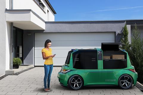 Image of StreetDrone's autonomous delivery vehicle