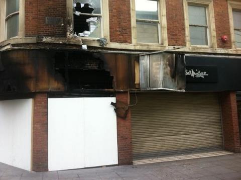 In Manchester, a Miss Selfridge store was set on fire