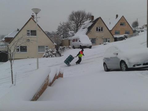 Tesco snow delivery