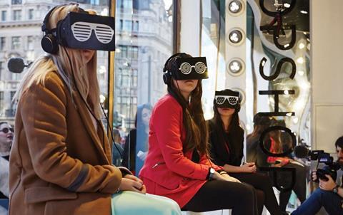 Topshop's virtual reality headsets transported shoppers to the front row of its fashion show