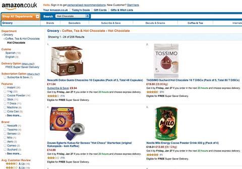 Amazon already sells some food