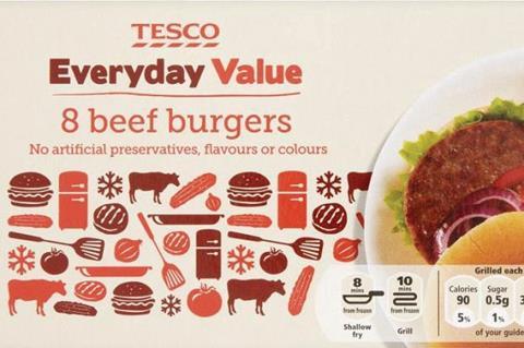 Tesco beef burgers were implicated in the horsemeat saga