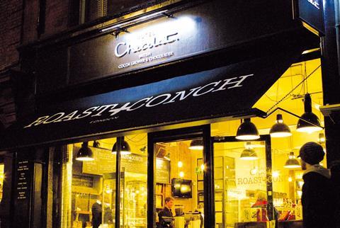 Hotel Chocolat’s Roast + Conch store and cafe opened in January 2012 to complement its portfolio (below)