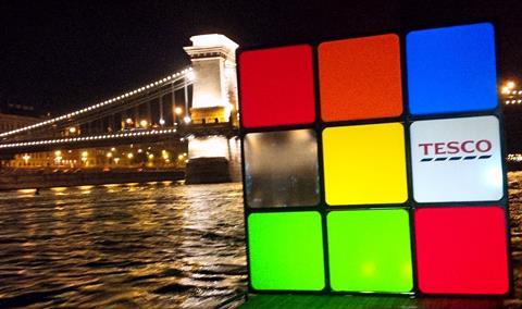 Tesco floated a Rubik's Cube down the Danube