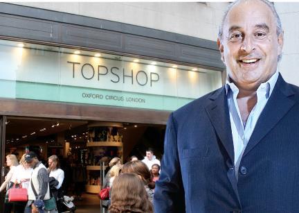 Green’s Topshop Oxford Street flagship is expected to generate £165m in sales this year