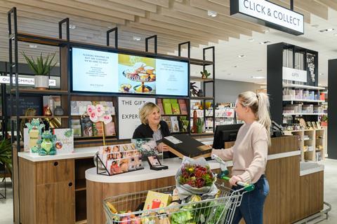 John Lewis click-and-collect point in a store