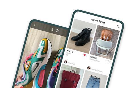 Vinted app on smartphone screens