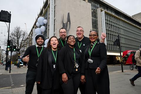 John Lewis staff celebrate Royal Warrant