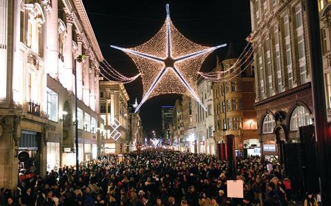 Shoppers in London’s West End during last weekend’s traffic-free promotion