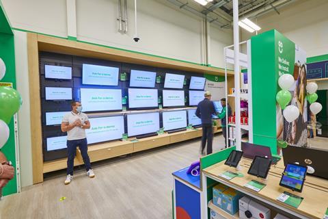 AO shop-in-shop in Middleton, TV wall