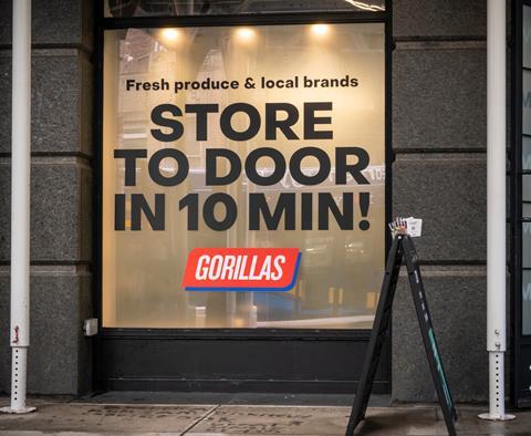 Gorillas advertising board