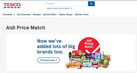 Tesco Aldi price match