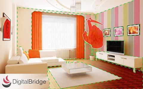 DigitalBridge enables users to see prospective home decorations and furnishings in their own rooms prior to purchase.