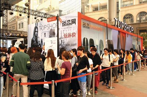 Topshop and ShangPin took over The Place mall in Beijing