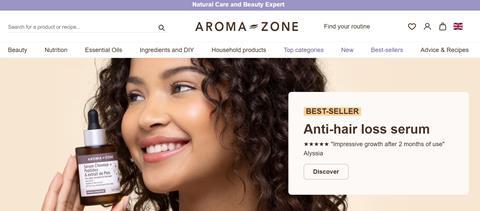 Aroma Zone website screengrab