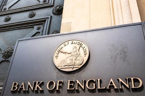 Bank of England sign