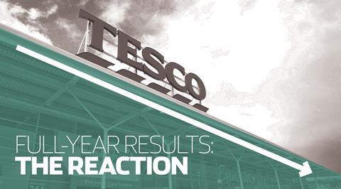 Reaction to Tesco's full-year results