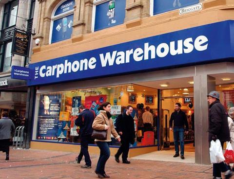 Like-for-likes fell 3.3% at Carphone Warehouse Europe during the period