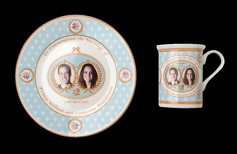 Will And Kate plate and mug set